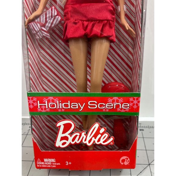 Barbie Holiday Scene Doll Red Dress & Accessories New P8790 - Picture 3 of 5